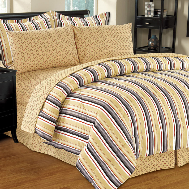 Charlton Home® Menard Complete Reversible Comforter Set & Reviews Wayfair